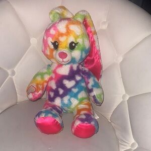 Build-A-Bear Pink and Green Stuffed Animal